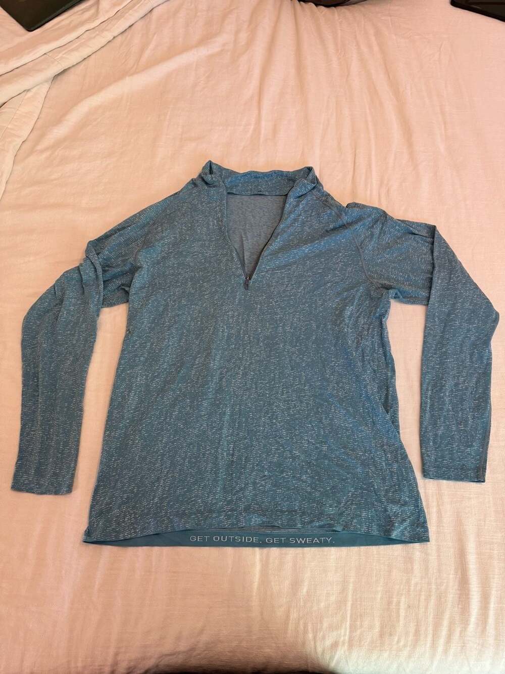 Lululemon Men's Half-Zip Long Sleeve Athletic Shirt Blue